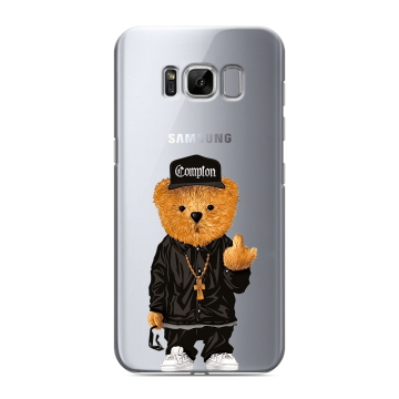 Силиконовый чехол на Samsung Galaxy S8 с принтом Мишка