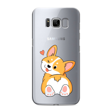Силиконовый чехол на Samsung Galaxy S8 с принтом Корги Силиконовый чехол на Samsung Galaxy S8 с принтом Корги
