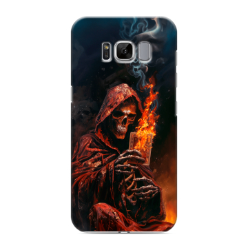 Силиконовый чехол на Samsung Galaxy S8 с принтом Скелет и карты Силиконовый чехол на Samsung Galaxy S8 с принтом Скелет и карты