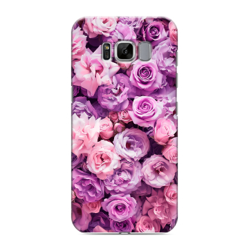 Силиконовый чехол на Samsung Galaxy S8 с принтом лавандовые розы Силиконовый чехол на Samsung Galaxy S8 с принтом лавандовые розы