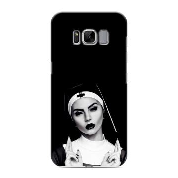 Силиконовый чехол на Samsung Galaxy S8 с принтом монашка