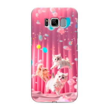 Силиконовый чехол на Samsung Galaxy S8 с принтом милые котики Силиконовый чехол на Samsung Galaxy S8 с принтом милые котики