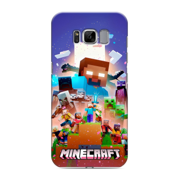 Силиконовый чехол на Samsung Galaxy S8 с принтом Майнкрафт Minecraft