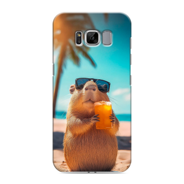Силиконовый чехол на Samsung Galaxy S8 с принтом Капибара Силиконовый чехол на Samsung Galaxy S8 с принтом Капибара