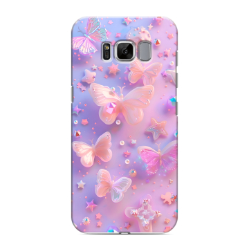 Силиконовый чехол на Samsung Galaxy S8 с принтом Бабочки Силиконовый чехол на Samsung Galaxy S8 с принтом Бабочки