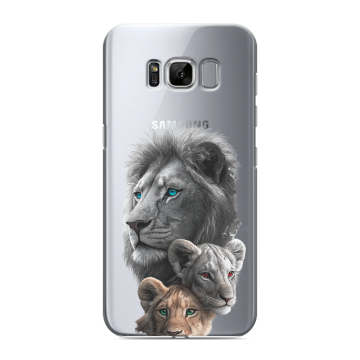 Силиконовый чехол на Samsung Galaxy S8 с принтом Львы Силиконовый чехол на Samsung Galaxy S8 с принтом Львы