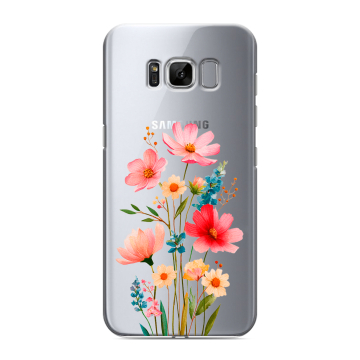 Силиконовый чехол на Samsung Galaxy S8 с принтом Цветы Силиконовый чехол на Samsung Galaxy S8 с принтом Цветы