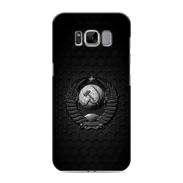 Силиконовый чехол на Samsung Galaxy S8 с принтом Герб Флаг СССР Силиконовый чехол на Samsung Galaxy S8 с принтом Герб Флаг СССР