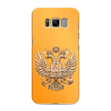 Силиконовый чехол на Samsung Galaxy S8 с принтом Герб Флаг России Силиконовый чехол на Samsung Galaxy S8 с принтом Герб Флаг России