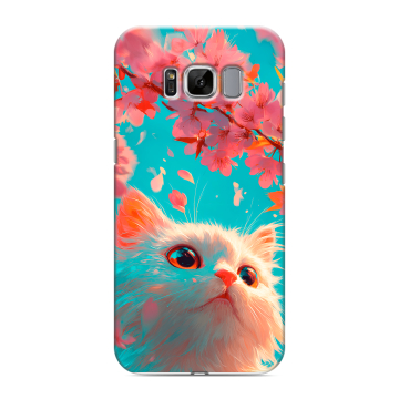 Силиконовый чехол на Samsung Galaxy S8 с принтом Красивый кот Силиконовый чехол на Samsung Galaxy S8 с принтом Красивый кот