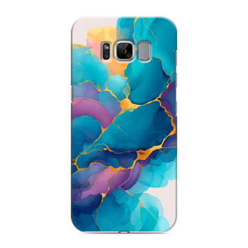 Силиконовый чехол на Samsung Galaxy S8 с принтом Мрамор блестки Силиконовый чехол на Samsung Galaxy S8 с принтом Мрамор блестки