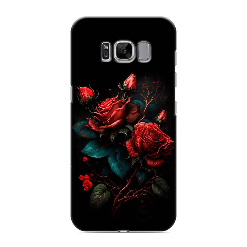 Силиконовый противоударный чехол на Samsung Galaxy S8 с принтом Розы красные Силиконовый противоударный чехол на Samsung Galaxy S8 с принтом Розы красные