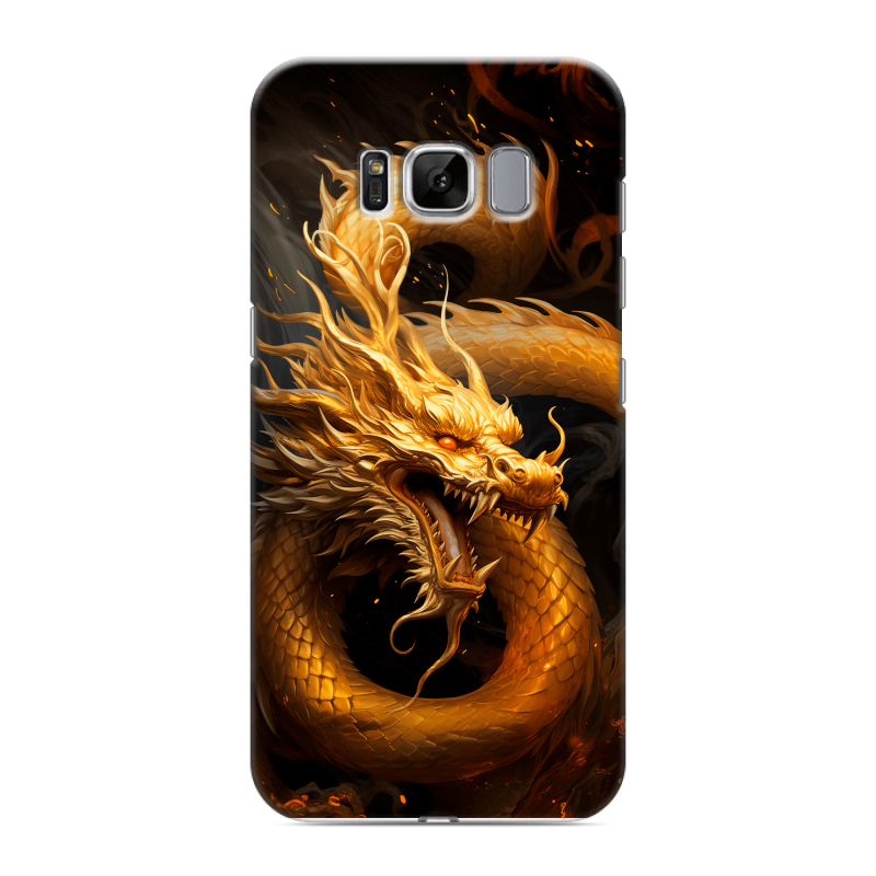 Силиконовый чехол на Samsung Galaxy S8 с принтом Золотой дракон Силиконовый чехол на Samsung Galaxy S8 с принтом Золотой дракон