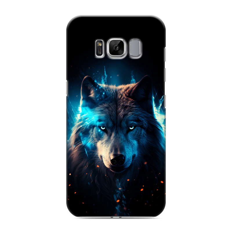 Силиконовый противоударный чехол на Samsung Galaxy S8 с принтом Волк ночной Силиконовый противоударный чехол на Samsung Galaxy S8 с принтом Волк ночной
