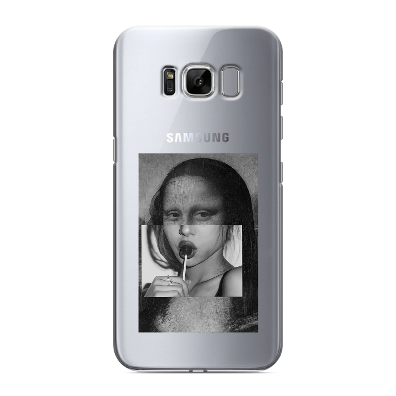 Силиконовый противоударный чехол на Samsung Galaxy S8 с принтом Мона Лиза Силиконовый противоударный чехол на Samsung Galaxy S8 с принтом Мона Лиза