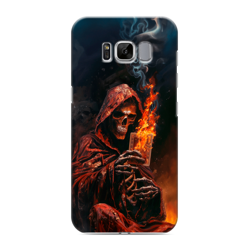Силиконовый чехол на Samsung Galaxy S8 с принтом Скелет и карты Силиконовый чехол на Samsung Galaxy S8 с принтом Скелет и карты