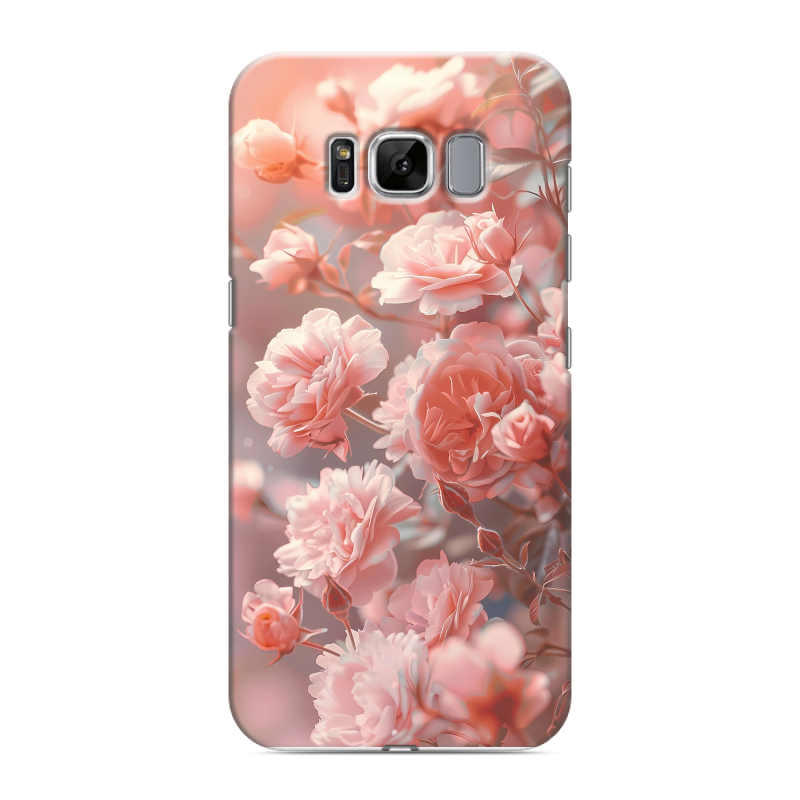 Силиконовый чехол на Samsung Galaxy S8 с принтом Розовые розы Силиконовый чехол на Samsung Galaxy S8 с принтом Розовые розы