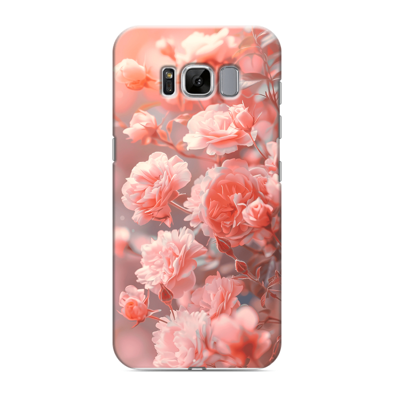 Силиконовый противоударный чехол на Samsung Galaxy S8 с принтом Розы цветы Силиконовый противоударный чехол на Samsung Galaxy S8 с принтом Розы цветы