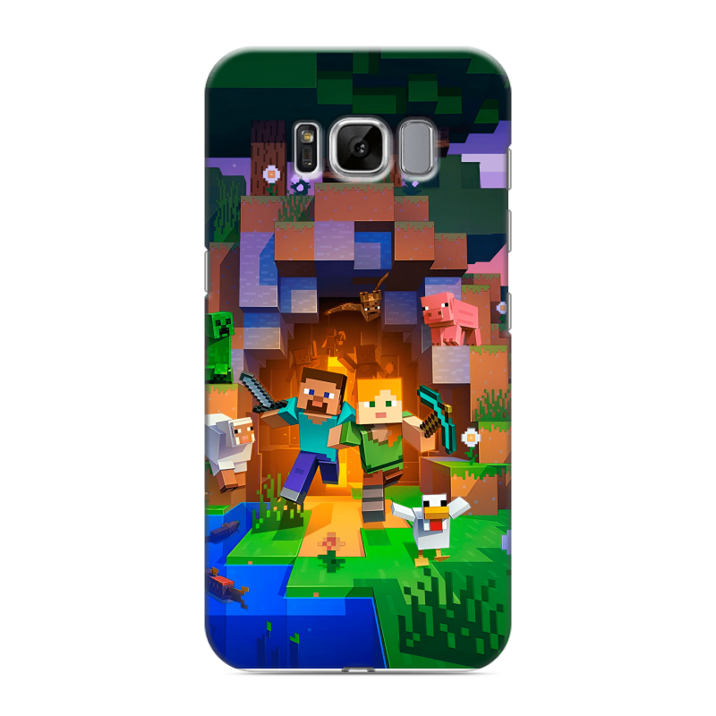 Силиконовый чехол на Samsung Galaxy S8 с принтом Майнкрафт Minecraft Силиконовый чехол на Samsung Galaxy S8 с принтом Майнкрафт Minecraft