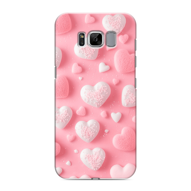 Силиконовый чехол на Samsung Galaxy S8 с принтом Сердечки Силиконовый чехол на Samsung Galaxy S8 с принтом Сердечки