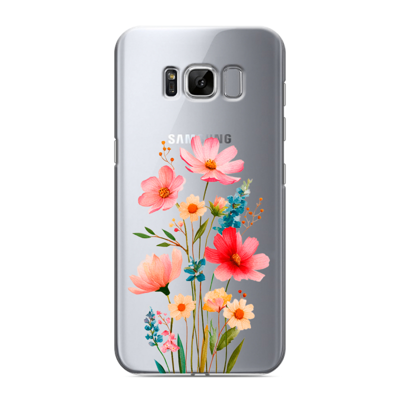 Силиконовый чехол на Samsung Galaxy S8 с принтом Цветы Силиконовый чехол на Samsung Galaxy S8 с принтом Цветы