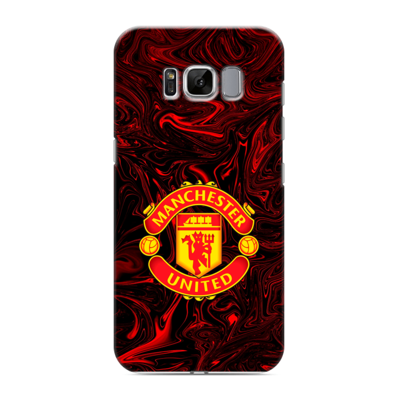 Силиконовый противоударный чехол на Samsung Galaxy S8 с принтом Manchester United Силиконовый противоударный чехол на Samsung Galaxy S8 с принтом Manchester United