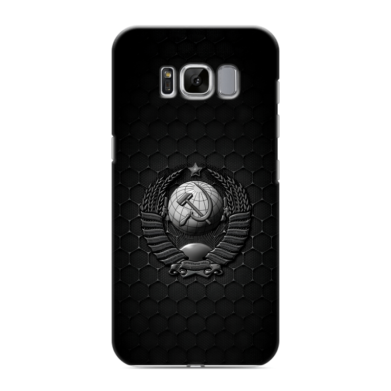 Силиконовый противоударный чехол на Samsung Galaxy S8 с принтом Герб Флаг СССР Силиконовый противоударный чехол на Samsung Galaxy S8 с принтом Герб Флаг СССР
