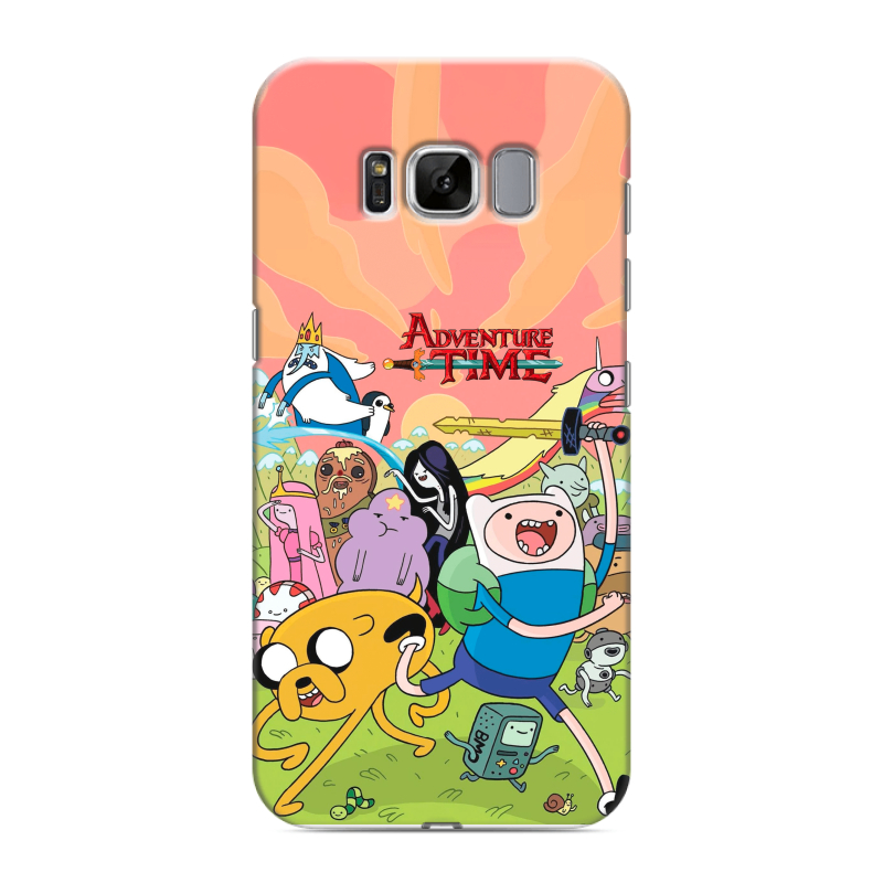Силиконовый противоударный чехол на Samsung Galaxy S8 с принтом Adventure time Время приключений Силиконовый противоударный чехол на Samsung Galaxy S8 с принтом Adventure time Время приключений