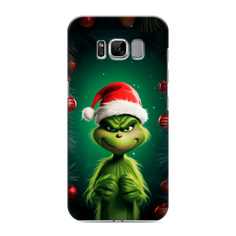 Силиконовый чехол на Samsung Galaxy S8 с принтом Гринч Новый год Рождество Силиконовый чехол на Samsung Galaxy S8 с принтом Гринч Новый год Рождество