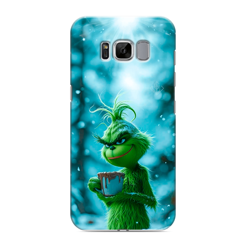 Силиконовый чехол на Samsung Galaxy S8 с принтом Новый год гринч Силиконовый чехол на Samsung Galaxy S8 с принтом Новый год гринч
