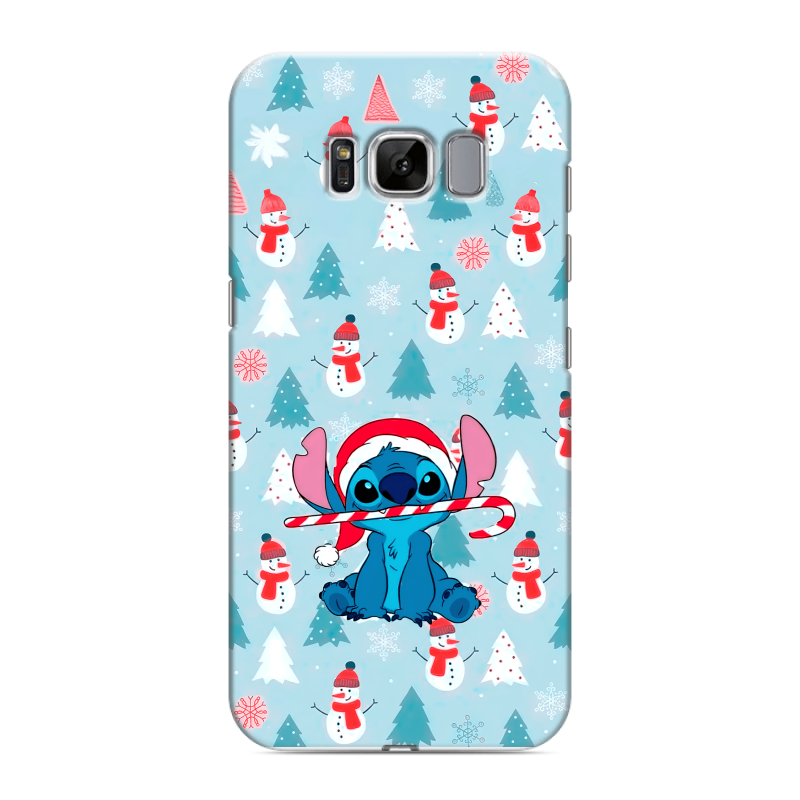 Силиконовый чехол на Samsung Galaxy S8 с принтом Стич Новый год Силиконовый чехол на Samsung Galaxy S8 с принтом Стич Новый год