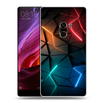 Силиконовый чехол на Xiaomi Mi Mix с принтом Абстракция неон Силиконовый чехол на Xiaomi Mi Mix с принтом Абстракция неон