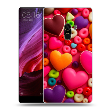 Силиконовый чехол на Xiaomi Mi Mix с принтом Сердечки Силиконовый чехол на Xiaomi Mi Mix с принтом Сердечки