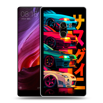 Силиконовый чехол на Xiaomi Mi Mix с принтом Гоночные машины