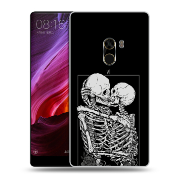 Силиконовый чехол на Xiaomi Mi Mix с принтом Поцелуй скелетов Силиконовый чехол на Xiaomi Mi Mix с принтом Поцелуй скелетов