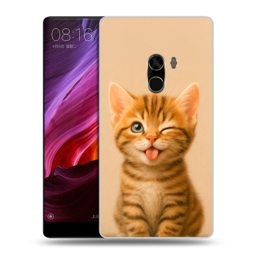 Силиконовый чехол на Xiaomi Mi Mix с принтом котенок Силиконовый чехол на Xiaomi Mi Mix с принтом котенок