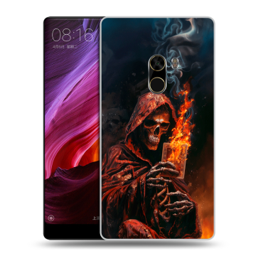 Силиконовый чехол на Xiaomi Mi Mix с принтом Скелет и карты Силиконовый чехол на Xiaomi Mi Mix с принтом Скелет и карты
