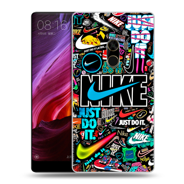 Силиконовый чехол на Xiaomi Mi Mix с принтом найк nike черный Силиконовый чехол на Xiaomi Mi Mix с принтом найк nike черный