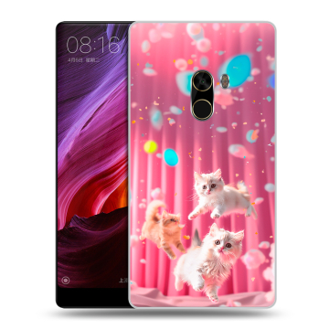 Силиконовый чехол на Xiaomi Mi Mix с принтом милые котики