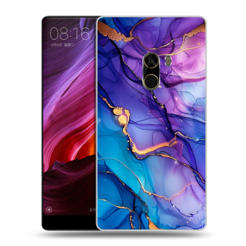 Силиконовый чехол на Xiaomi Mi Mix с принтом синий мрамор Силиконовый чехол на Xiaomi Mi Mix с принтом синий мрамор
