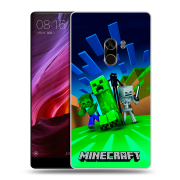 Силиконовый чехол на Xiaomi Mi Mix с принтом Майнкрафт Силиконовый чехол на Xiaomi Mi Mix с принтом Майнкрафт
