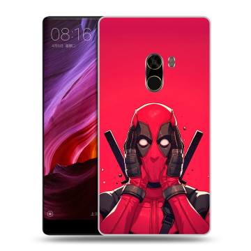Силиконовый чехол на Xiaomi Mi Mix с принтом Дедпул Deadpool