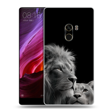 Силиконовый чехол на Xiaomi Mi Mix с принтом Лев кошки Силиконовый чехол на Xiaomi Mi Mix с принтом Лев кошки
