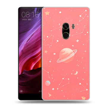 Силиконовый чехол на Xiaomi Mi Mix с принтом Розовый космос Силиконовый чехол на Xiaomi Mi Mix с принтом Розовый космос