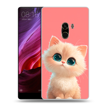 Силиконовый чехол на Xiaomi Mi Mix с принтом Розовый котенок Силиконовый чехол на Xiaomi Mi Mix с принтом Розовый котенок
