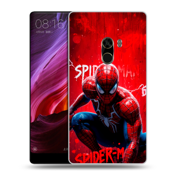 Силиконовый чехол на Xiaomi Mi Mix с принтом Spiderman Человек паук Силиконовый чехол на Xiaomi Mi Mix с принтом Spiderman Человек паук