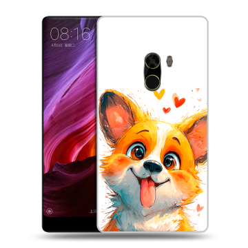 Силиконовый чехол на Xiaomi Mi Mix с принтом корги Силиконовый чехол на Xiaomi Mi Mix с принтом корги