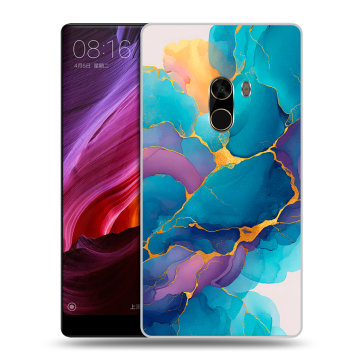 Силиконовый чехол на Xiaomi Mi Mix с принтом Мрамор блестки