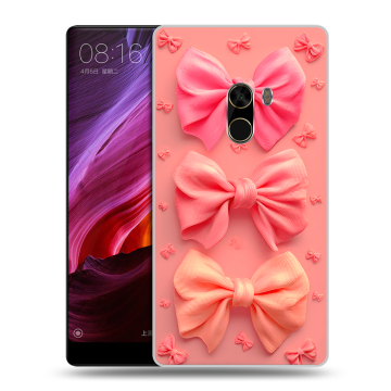 Силиконовый чехол на Xiaomi Mi Mix с принтом Розовые бантики Силиконовый чехол на Xiaomi Mi Mix с принтом Розовые бантики