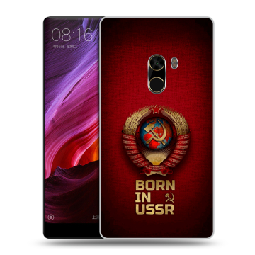 Силиконовый чехол на Xiaomi Mi Mix с принтом Флаг Герб СССР